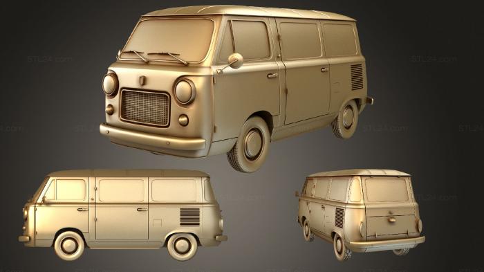 Автомобили и транспорт (Fiat 600 T 1967, CARS_1438) 3D модель для ЧПУ станка